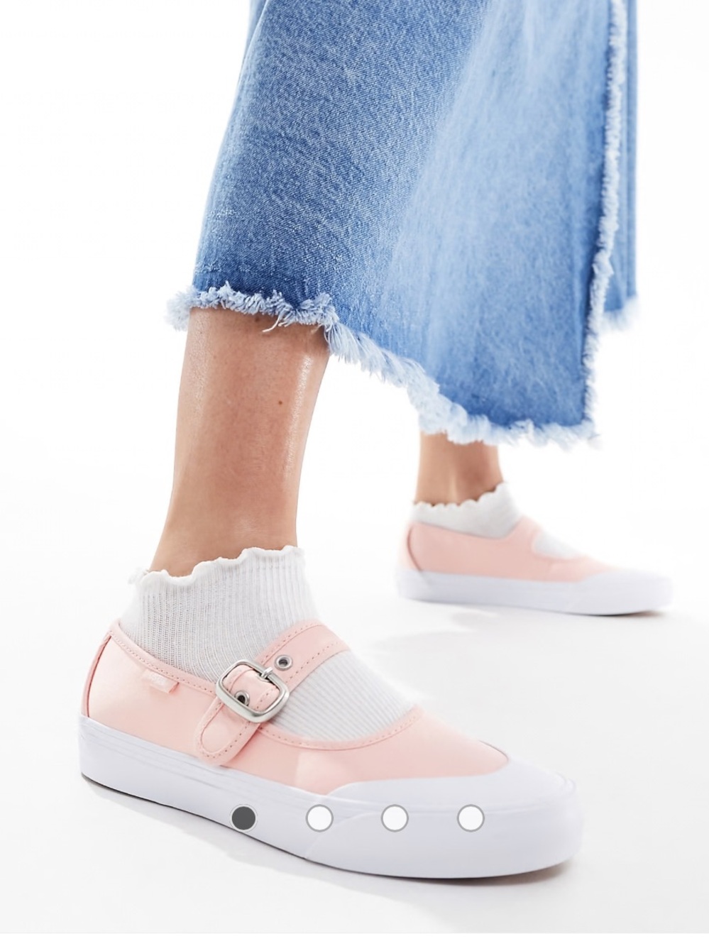 VANS Pink Mary Jane Sneakers with Buckle